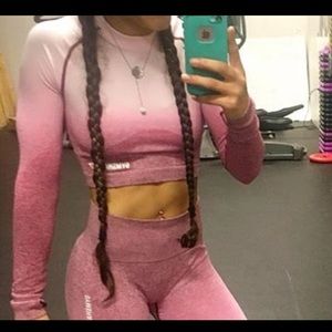 Gymshark Seamless Ombre Cropped Long Sleeve XS